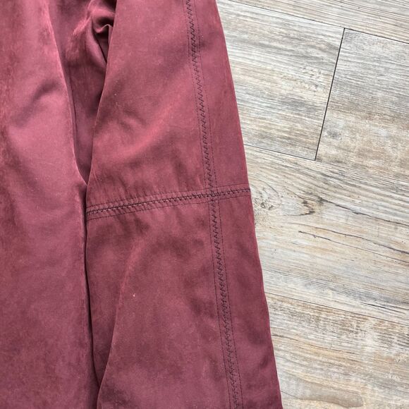 Utex Design Winter Coat Women's Small Oversized Full Length Faux Fur Vintage Red - Picture 9 of 10